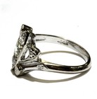 14k white gold .30ct SI1-2 H diamond Natural aquamarine gemstone ring 3g 6.25 — photo 3