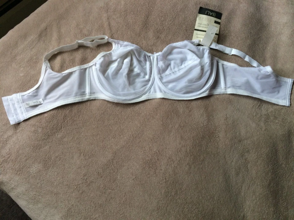 Bali 44DDD White Flower Full Support Underwire Bra  Style 180 NWT - Image 3 of 4