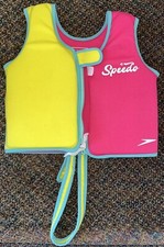 Speedo Toddler Swim Aid Life Jacket Age 4-6 yrs 45lbs to 60lbs Pink  Yellow
