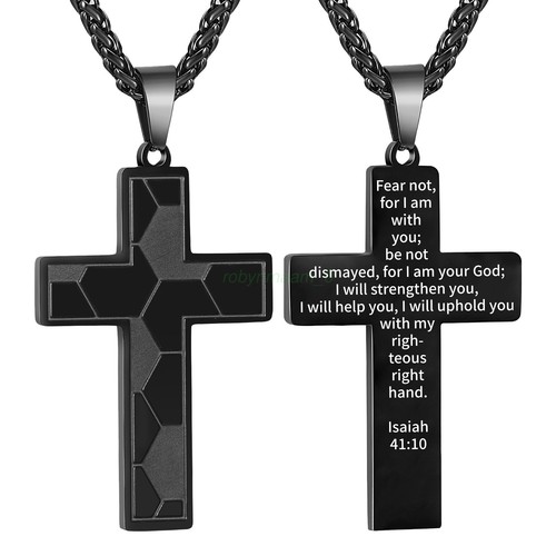 Stainless Steel Football Bible Cross Pendant Inspirational Necklace Decorations - Picture 16 of 38