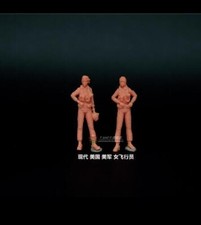 1/72 Resin US 2 Pilots Female Figures Unassembled Unpainted