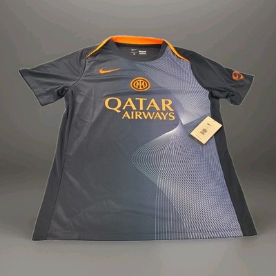 Nike Inter Milan 2023/24 Men's Third Jersey in Black with Orange Size Large 