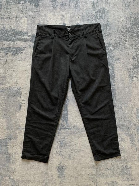 Men Carhartt WIP Trousers Grey Cotton 32