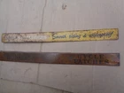TWO Dunlop  tin shelf strip.Vintage advertising sign. Not enamel sign