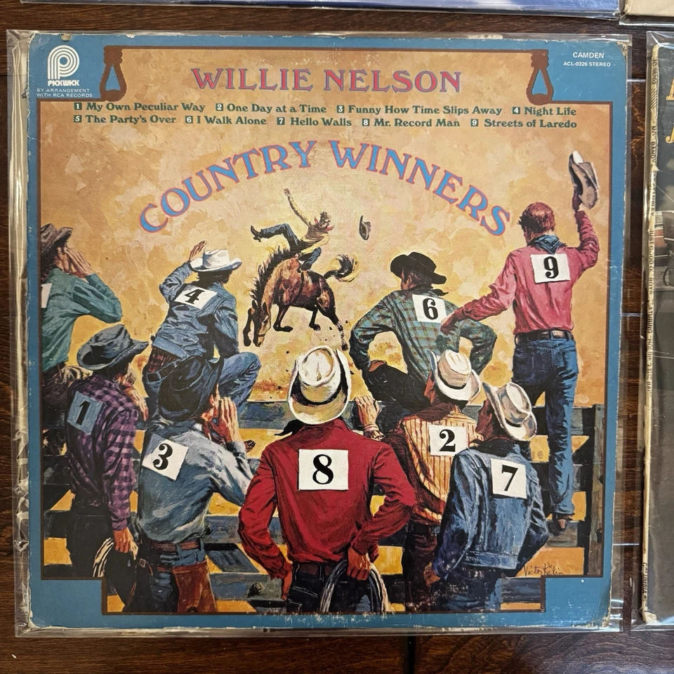 Lot of 9 Vintage Country /Outlaw Records Vinyl 60s-90s Foto 3 de 4