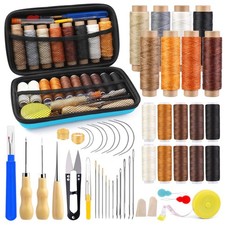 Upholstery Repair Kit, 71 Pcs Heavy Duty Sewing Kit, Leather Stitching Kit