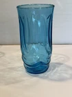 VINTAGE ANCHOR HOCKING COLONIAL TULIP LASER BLUE TUMBLERS, SET OF 6