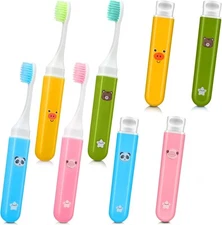 8 Pack Soft Travel Toothbrushes Mini Portable Toothbrush with Case Camping... 
