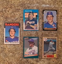 (5) Pete Incaviglia 1986 Topps Traded Rookie card RC Donruss 1987 Fleer Rangers. rookie card picture