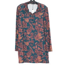 NWT Zara Dark Floral Tunic Mini Dress Small Cottagecore Boho Festival Maximalist
