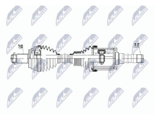 Original NTY Drive Shaft NPW-BM-040 For BMW