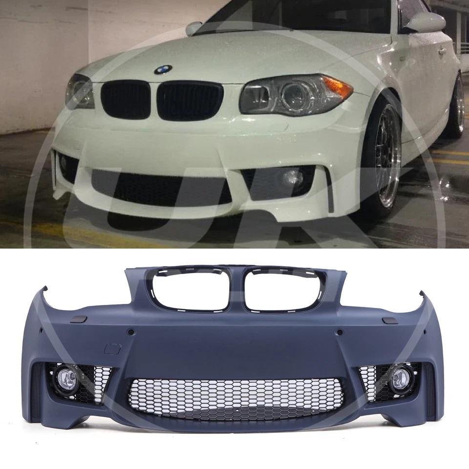 1M STYLE FRONT BUMPER COMPLETE FOG LIGHTS FOR BMW 1 SERIES E81 E82 E88 08-11