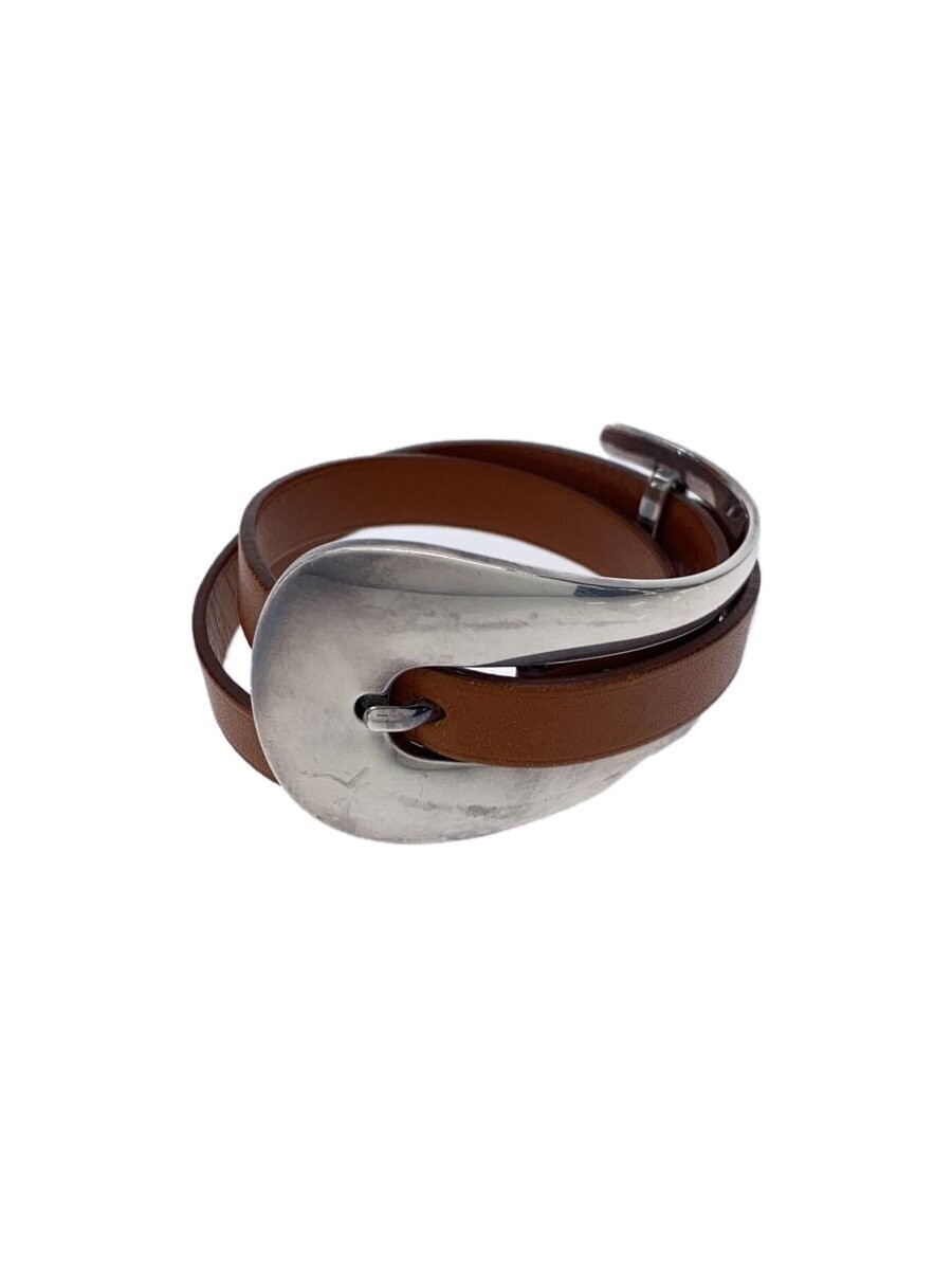 Hermes Leather Bracelet for Men Brown 1227