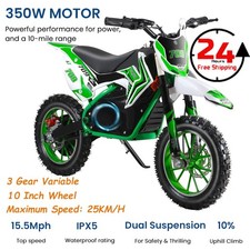 Electric Dirt Bike, 300W Electric Motocross Dirt Bike Up to 15.5MPH 13.7 Miles