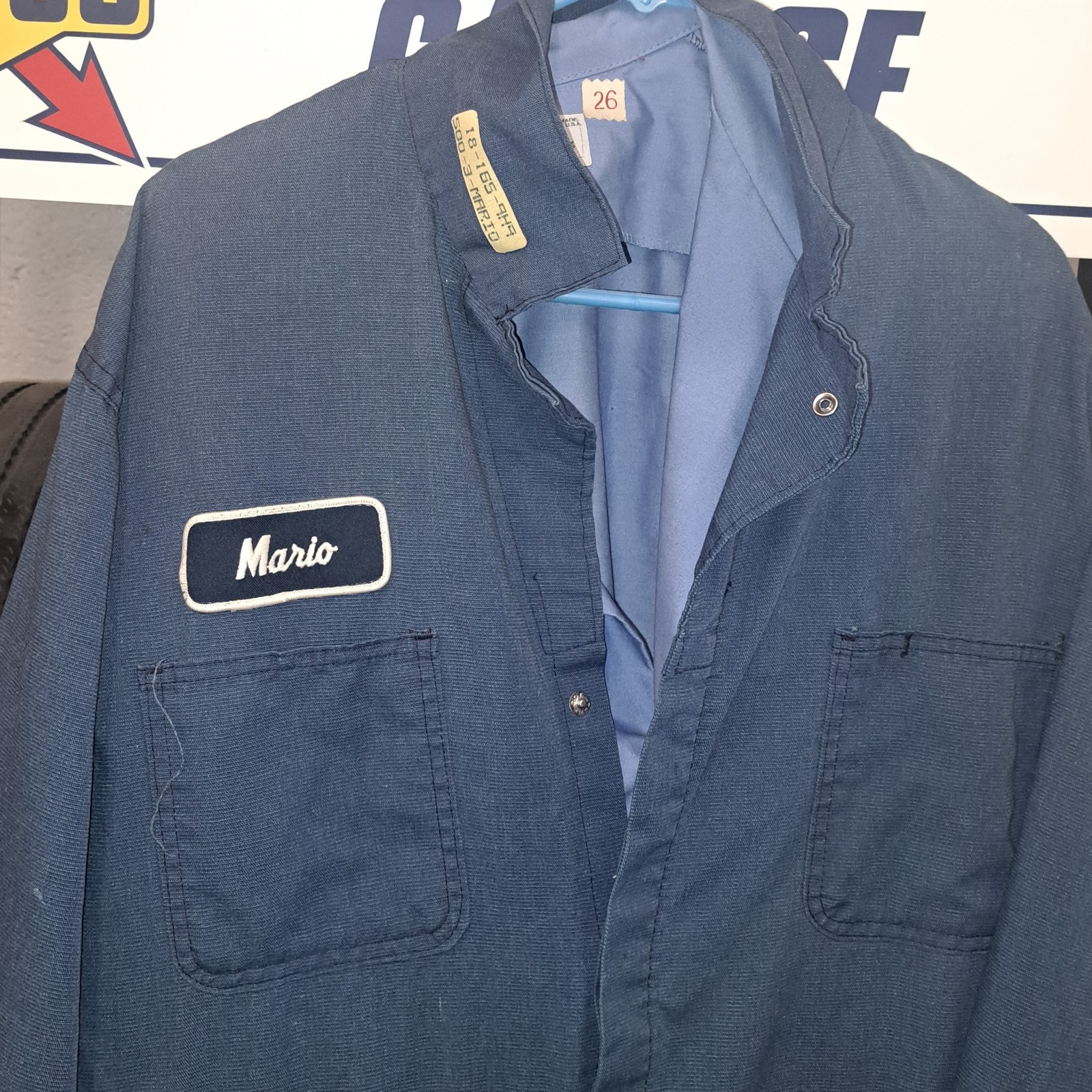 Original Vintage Ford Motor Co Employee Uniform Mechanic Jumpsuit Coveralls Blue - second product detail image