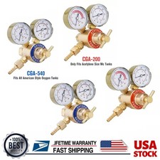 4 Pcs Oxygen and Acetylene Regulators Welding Gas Gauges CGA540 and CGA200 NEW