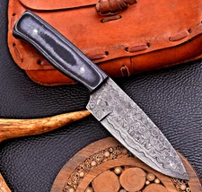 Custom HandMade Damascus Hunting Knife / Hand Forged Damascus Steel Blade 2966