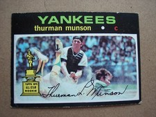 1971 Topps baseball Thurman Munson all-star Rookie Cup card #5 VG. rookie card picture