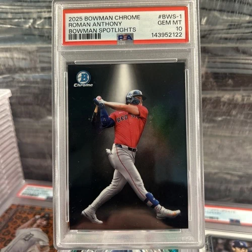 Roman Anthony 2025 Bowman Chrome Spotlight SSP SHORTPRINT RC PSA 10🔥🔥