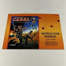 Cabal (Nintendo NES, 1990) Cartridge & Manual Authentic Tested