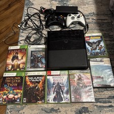 Microsoft Xbox 360 E Console 250GB W/2 Controller, Cords + 8 games