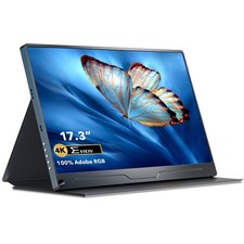 17.3" 4K Portable Monitor 100 Adobe RGB Second Screen HDMI For Gaming Computer