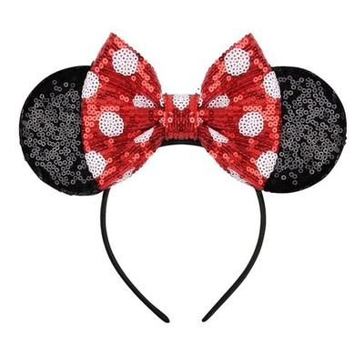 Sequin Mouse Ear Headbands 2 pcs Adults Kids Polka Dot Cute Party Accessory Purple Sequin Minnie Mouse Ears Disney Parks Pink Polka Dot  main image 3