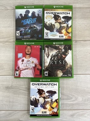 Lot Of 5 XBOX ONE Games,Need For Speed , FIFA, Ryse, Overwatch 