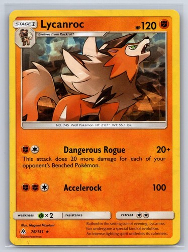 Lycanroc (SM Forbidden Light) 76/131 Deck Exclusives Holo Rare Holo Pokemon