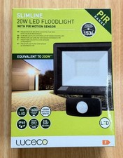 Luceco Eco LED Slimline 20W Floodlight Security Light PIR Motion Sensor
