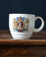 Vintage 1953 Coronation Mug Queen Elizabeth II June 2nd Ceramic Cup