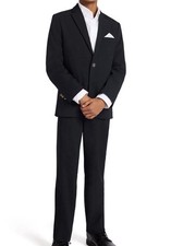 Tommy Hilfiger Boys Modern-Fit Navy Pant Suit Set Jacket Pants Size 18