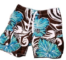 OP Ocean Pacific Fully Lined Swim Trunk Board Shorts Mens L 36/38 Pockets Floral