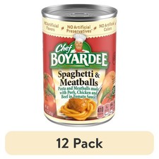 Spaghetti and Meatballs in Tomato Sauce Ready to Eat Meal 14.5 oz Can 12 Pack