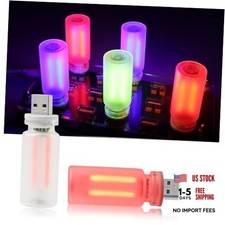 2PCS USB Car Lights, Touch Adjustment Lights, Plug in USB Frosted Glass Red