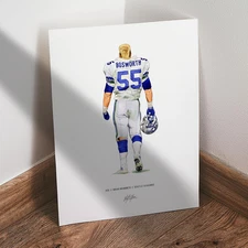 Brian Bosworth Poster Seattle Seahawks Football The Boz 8x10 Print