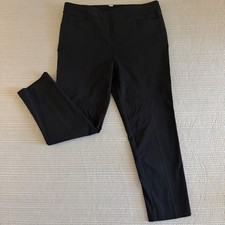 Chicos Brigitte So Slimming Ankle Pants Black Pull On Trousers Size US 10P