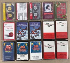 Collection of Christmas Cassette Tapes Lot with Case Great Condition