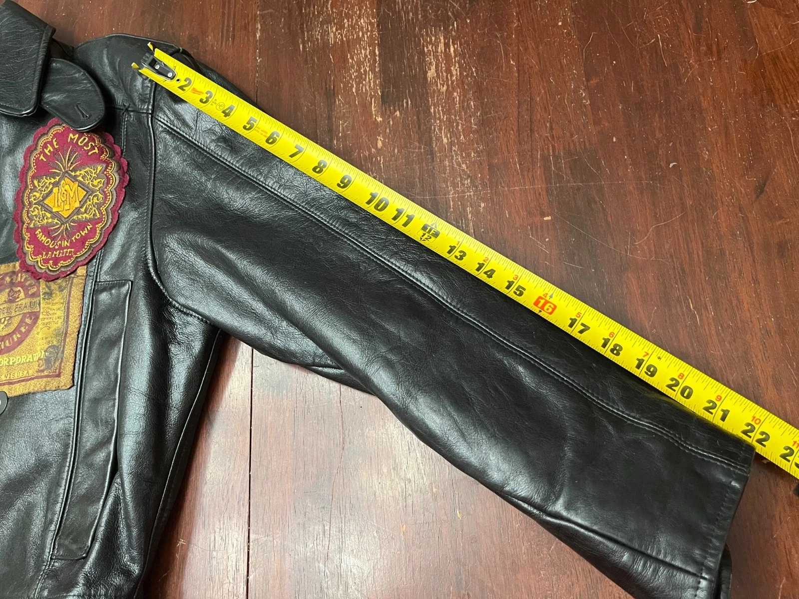 VINTAGE LA MATTA MENS ITALIAN LEATHER JACKET~US L ~ITALY SZ 50~EXCELLENT SHAPE image 17