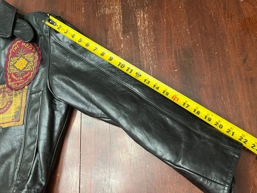 VINTAGE LA MATTA MENS ITALIAN LEATHER JACKET~US L ~ITALY SZ 50~EXCELLENT SHAPE image 17