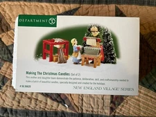 DEPT 56  NEW ENGLAND VILLAGE Accessory MAKING THE CHRISTMAS CANDLES (T)  NIB