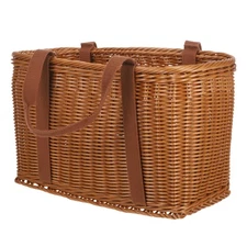  Weaving Hand-held Shopping Basket Decorative Flower Holder Handwoven