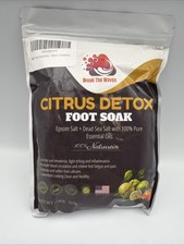 Citrus Detox Foot Soak Epsom Salt  Dead Sea Salt With 100 Pure Essential Oils