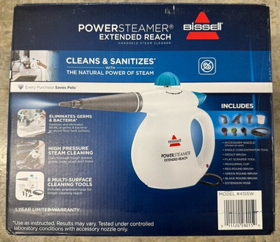 #ad #ad BISSELL 4155W PowerSteamer Extended Reach Handheld Steam Cleaner and Sanitizer $32.00