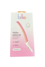 Billie Malibu Dermaplane Facial Razor Starter Kit 1 Reusable Handle 3 Blades