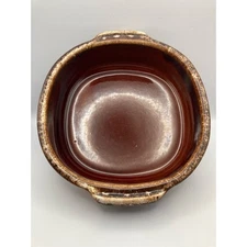 Vintage Hull Brown Drip Bake Oven Proof Casserole Dish with Handles