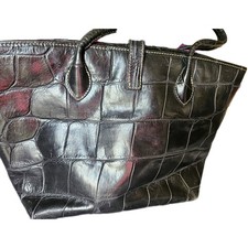 Dooney & Bourke Black Crocodile Embossed Tote...
