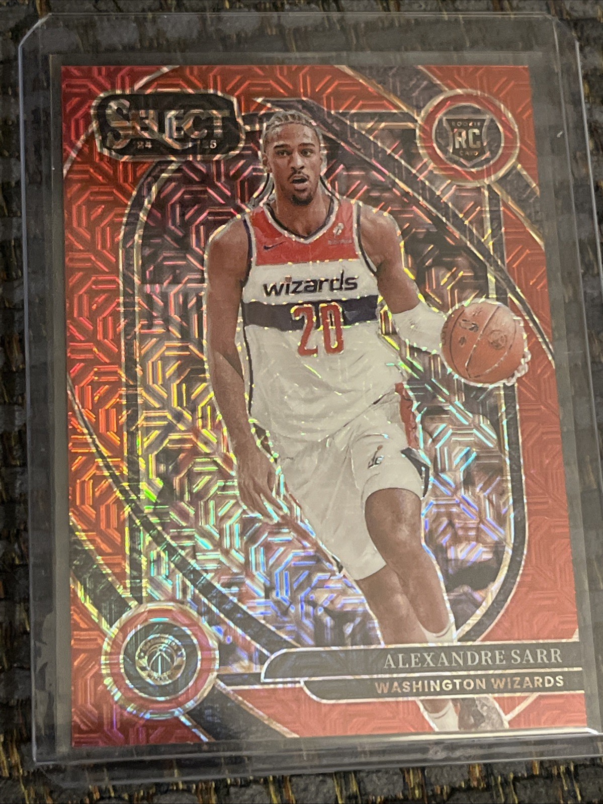 2024 Select ALEXANDRE SARR Red Mojo Prizm COURTSIDE RC 12/20 SSP Wizards
