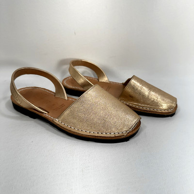 Mibo Avarca Classics Gold Metallic Leather Slingback Sandals Size EU 36 US 6