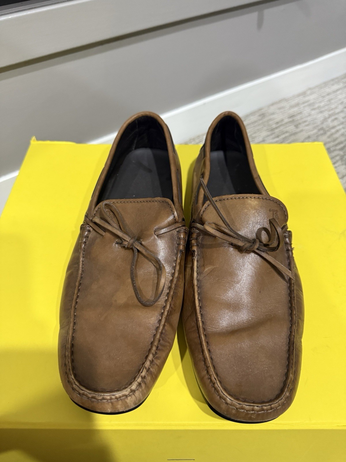 Tod's Mens Cappuccino Shoes Dress Loafers Size US 10